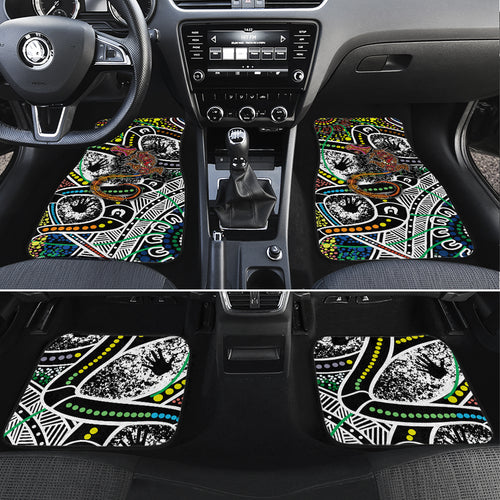 Aboriginal Lizzard Pattern Dot Art Car Mats
