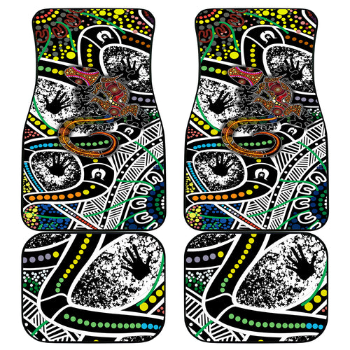 Aboriginal Lizzard Pattern Dot Art Car Mats