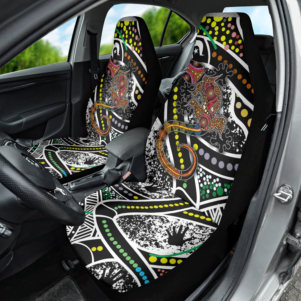 Aboriginal Lizzard Pattern Dot Art Car Seat Cover