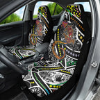 Aboriginal Lizzard Pattern Dot Art Car Seat Cover
