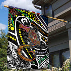 Aboriginal Lizzard Pattern Dot Art Garden Flag