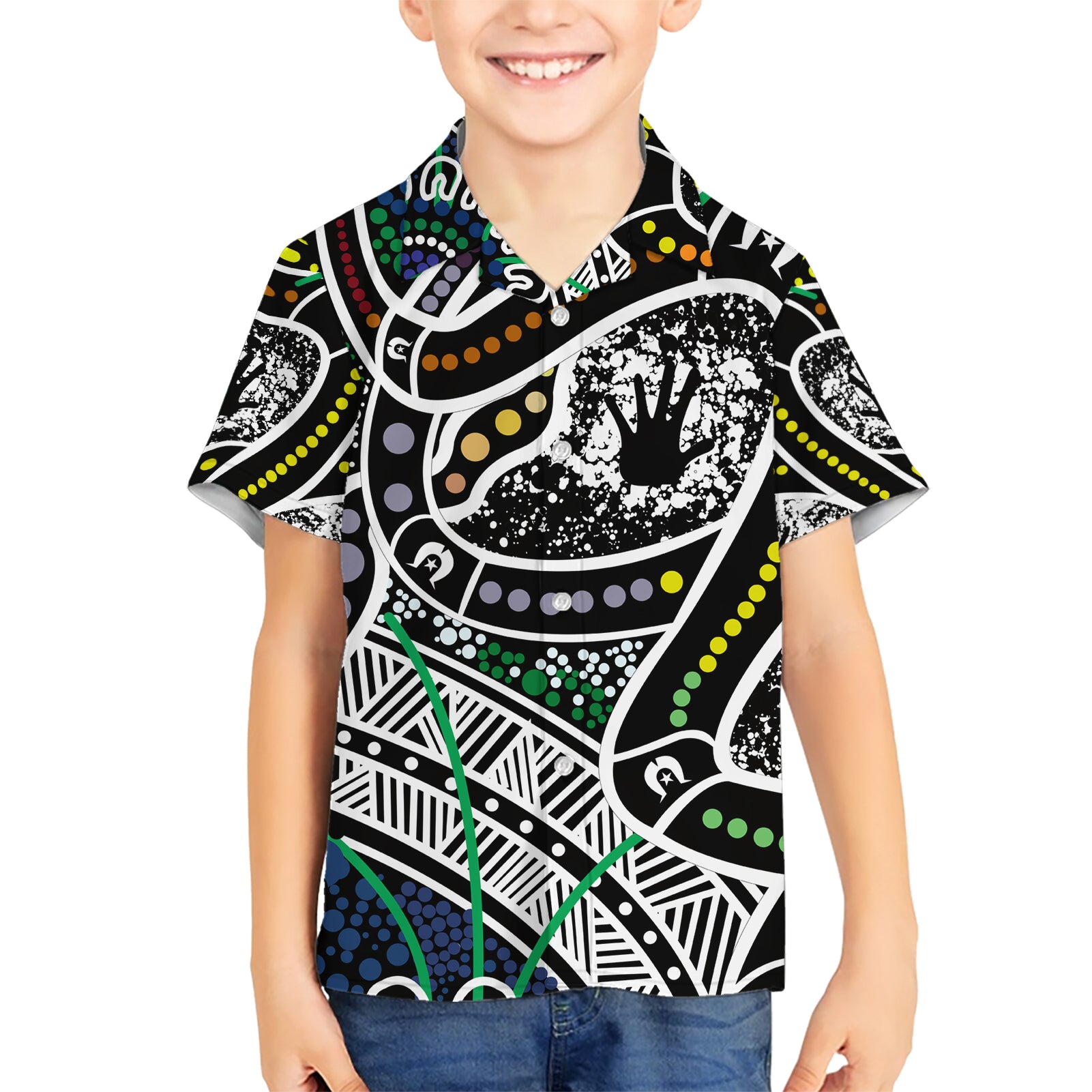 Aboriginal Lizzard Pattern Dot Art Hawaiian Shirt