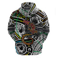 Aboriginal Lizzard Pattern Dot Art Hoodie