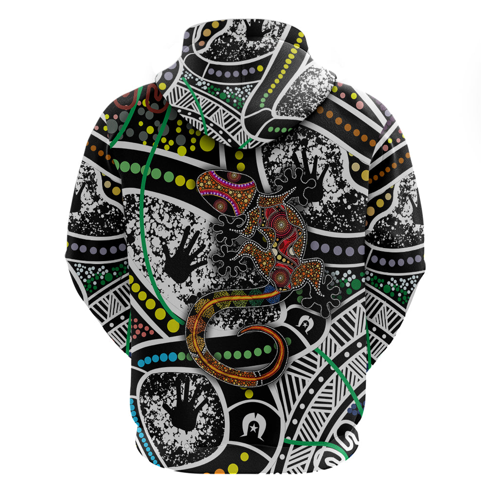 Aboriginal Lizzard Pattern Dot Art Hoodie