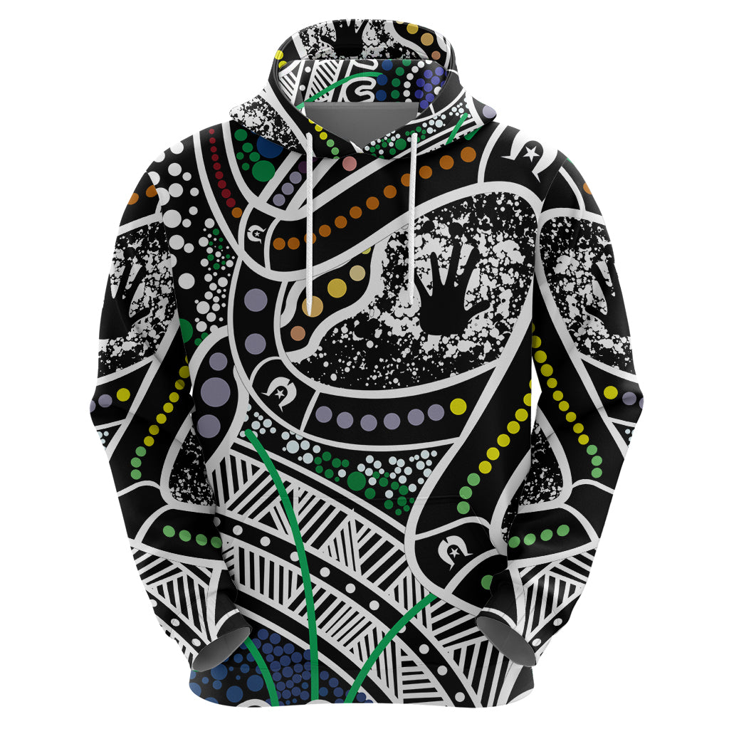Aboriginal Lizzard Pattern Dot Art Hoodie