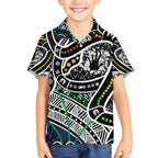 Aboriginal Lizzard Pattern Dot Art Kid Hawaiian Shirt