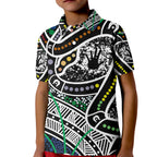 Aboriginal Lizzard Pattern Dot Art Kid Polo Shirt