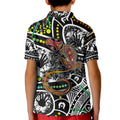 Aboriginal Lizzard Pattern Dot Art Kid Polo Shirt