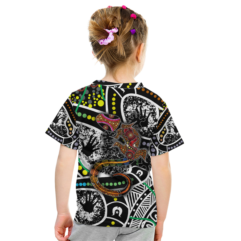 Aboriginal Lizzard Pattern Dot Art Kid T Shirt