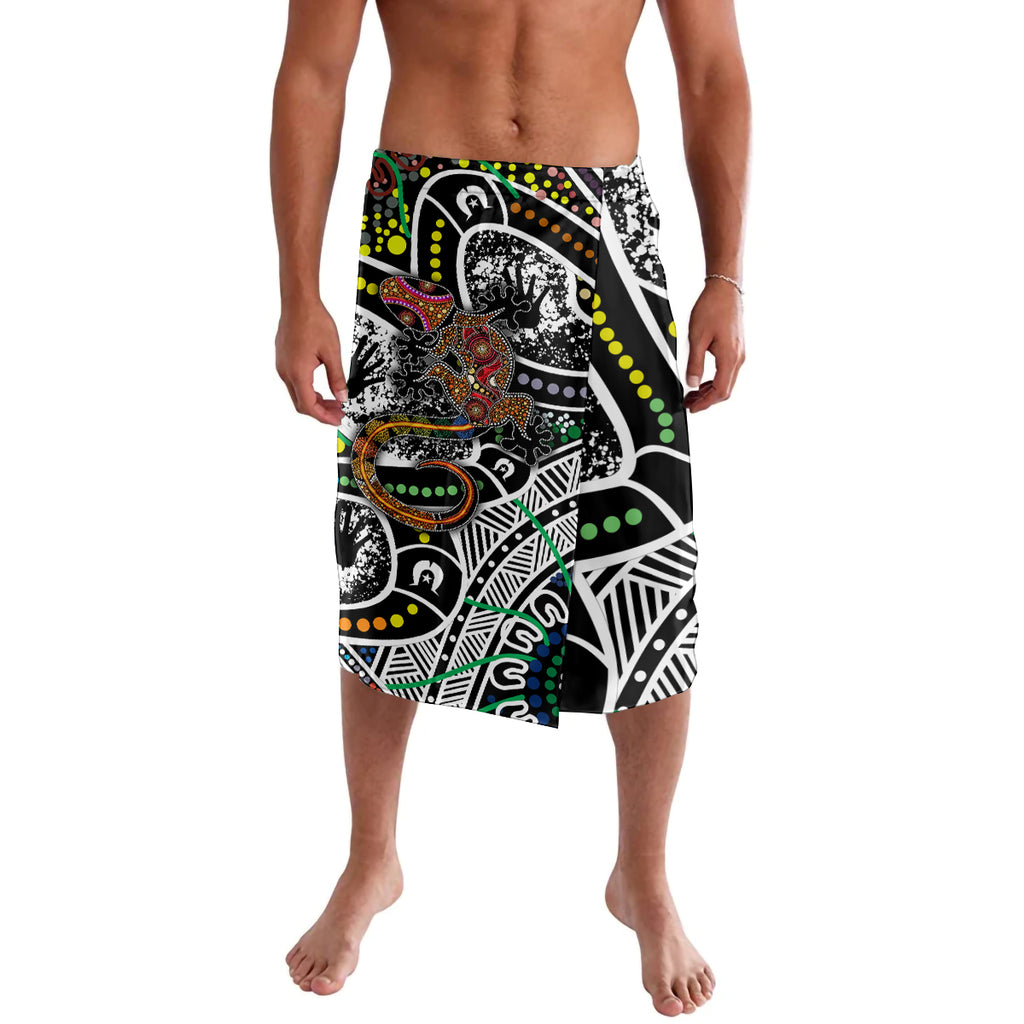 Aboriginal Lizzard Pattern Dot Art Lavalava