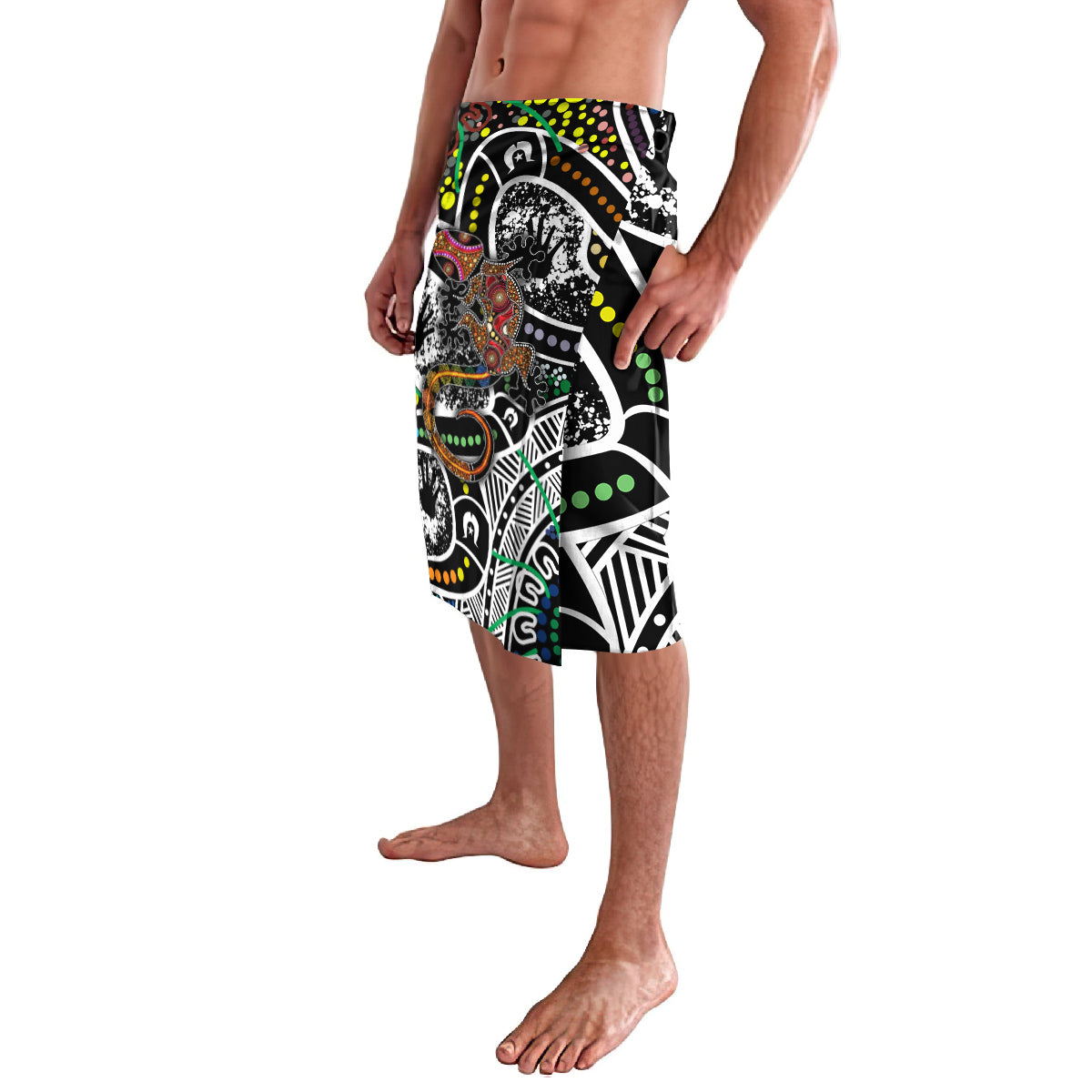 Aboriginal Lizzard Pattern Dot Art Lavalava