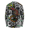 Aboriginal Lizzard Pattern Dot Art Long Sleeve Shirt