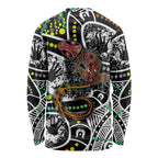 Aboriginal Lizzard Pattern Dot Art Long Sleeve Shirt
