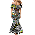 Aboriginal Lizzard Pattern Dot Art Mermaid Dress