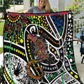 Aboriginal Lizzard Pattern Dot Art Quilt