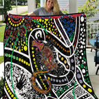 Aboriginal Lizzard Pattern Dot Art Quilt