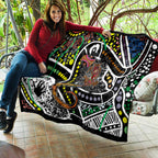 Aboriginal Lizzard Pattern Dot Art Quilt