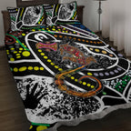 Aboriginal Lizzard Pattern Dot Art Quilt Bed Set