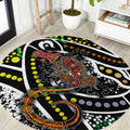 Aboriginal Lizzard Pattern Dot Art Round Carpet