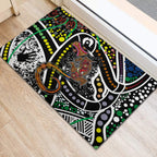 Aboriginal Lizzard Pattern Dot Art Rubber Doormat