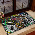 Aboriginal Lizzard Pattern Dot Art Rubber Doormat