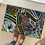 Aboriginal Lizzard Pattern Dot Art Rubber Doormat