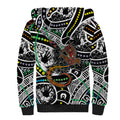 Aboriginal Lizzard Pattern Dot Art Sherpa Hoodie