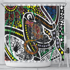 Aboriginal Lizzard Pattern Dot Art Shower Curtain