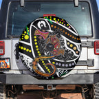 Aboriginal Lizzard Pattern Dot Art Spare Tire Cover