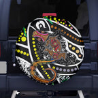 Aboriginal Lizzard Pattern Dot Art Spare Tire Cover