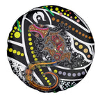 Aboriginal Lizzard Pattern Dot Art Spare Tire Cover