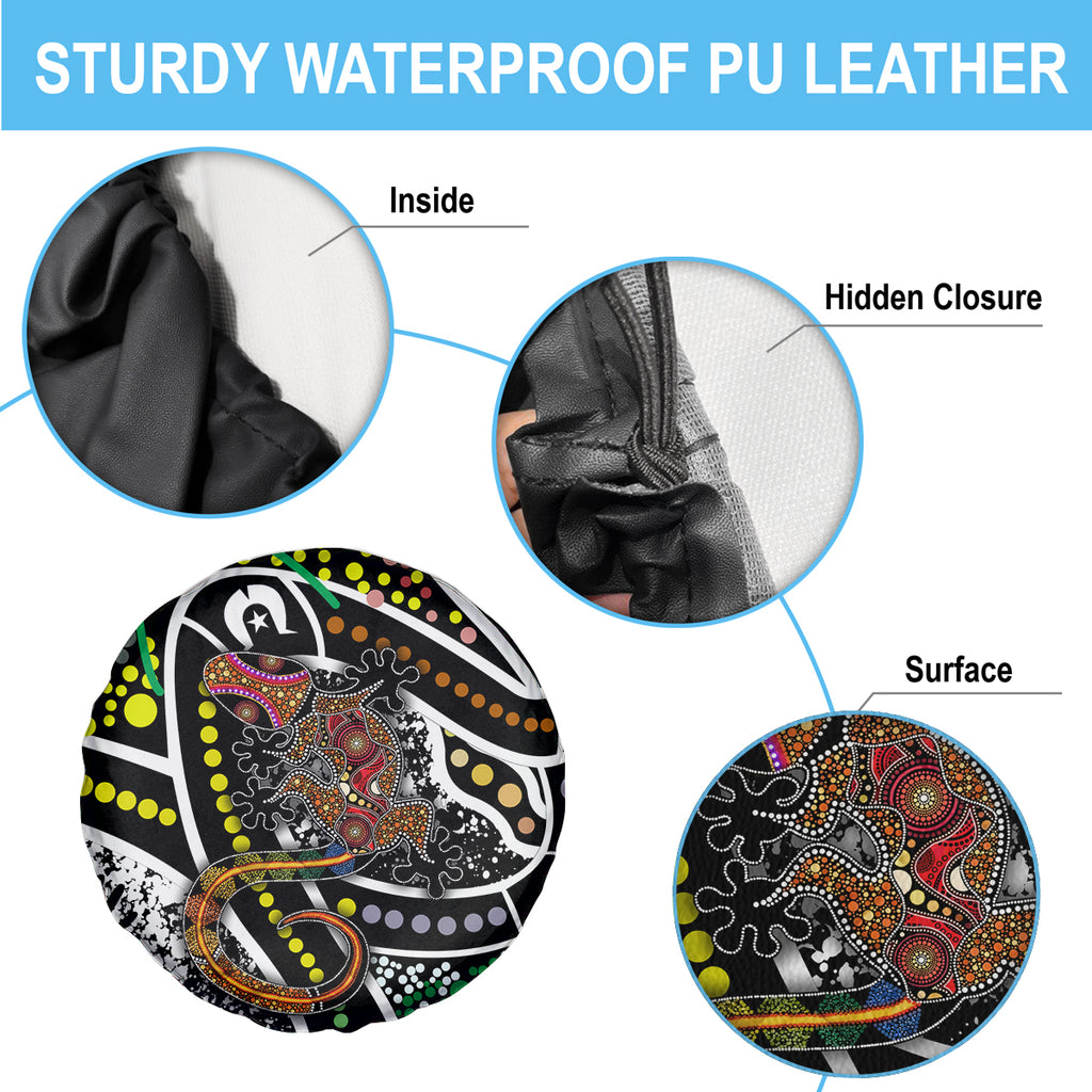 Aboriginal Lizzard Pattern Dot Art Spare Tire Cover