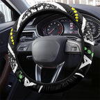Aboriginal Lizzard Pattern Dot Art Steering Wheel Cover