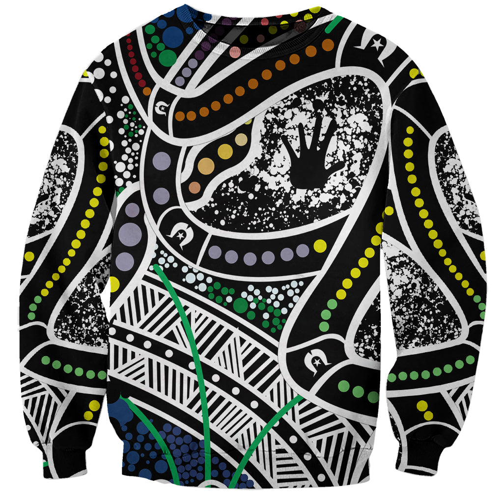 Aboriginal Lizzard Pattern Dot Art Sweatshirt