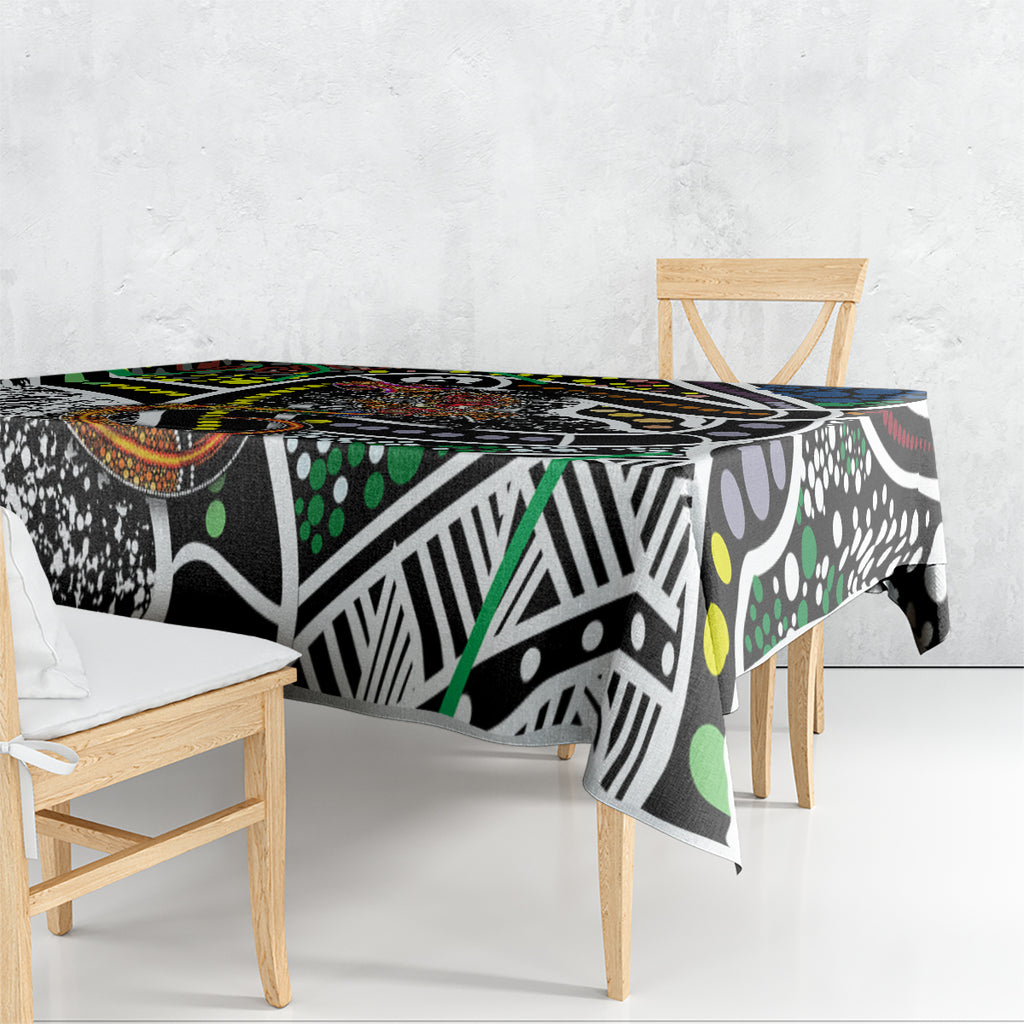 Aboriginal Lizzard Pattern Dot Art Tablecloth