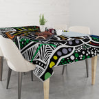 Aboriginal Lizzard Pattern Dot Art Tablecloth