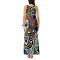 Aboriginal Lizzard Pattern Dot Art Tank Maxi Dress