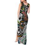 Aboriginal Lizzard Pattern Dot Art Tank Maxi Dress