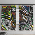 Aboriginal Lizzard Pattern Dot Art Window Curtain