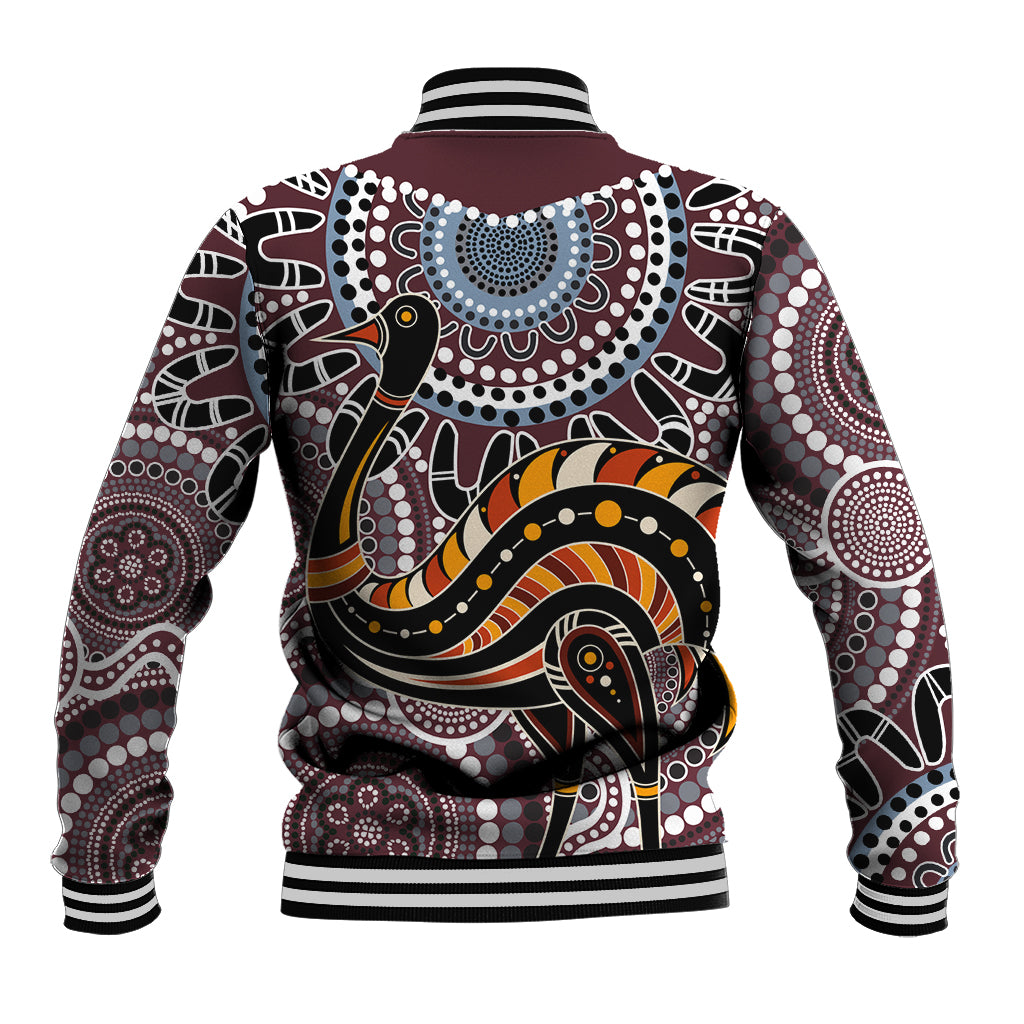Aboriginal Pattern Bird Baseball Jacket