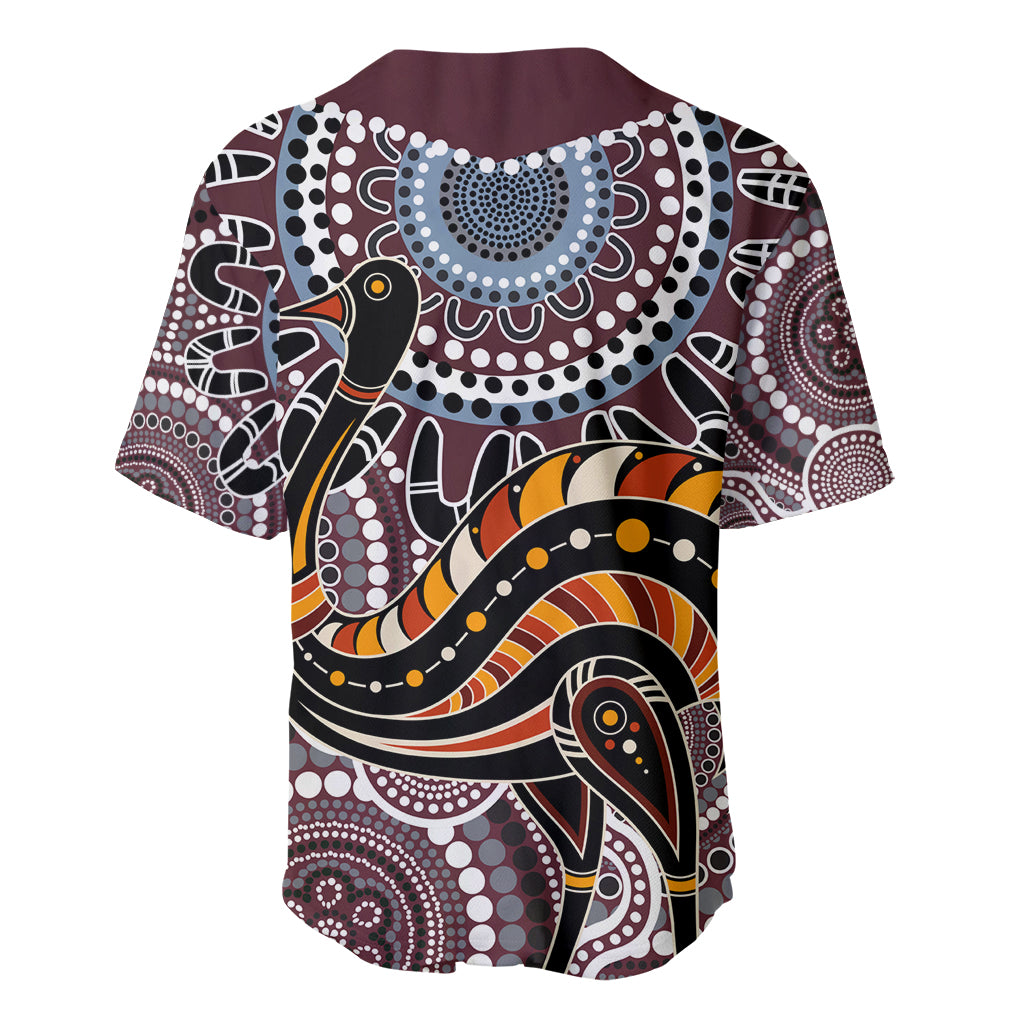 Aboriginal Pattern Bird Baseball Jersey
