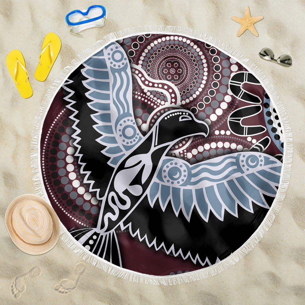 Aboriginal Pattern Bird Beach Blanket
