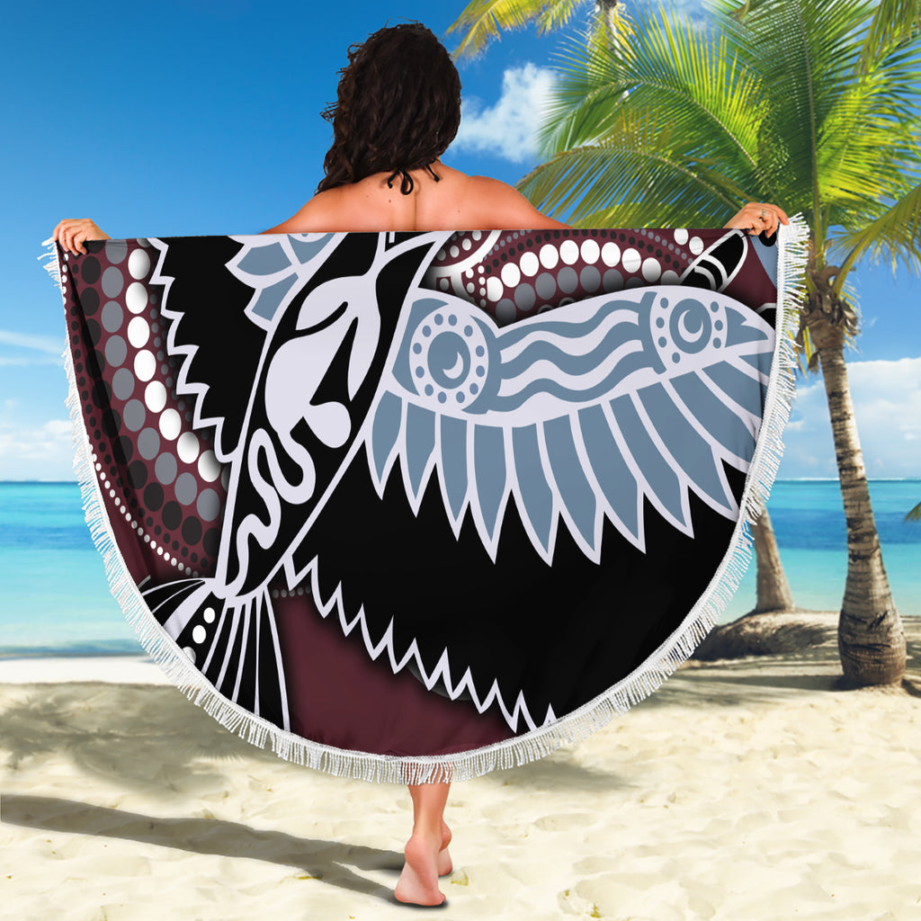 Aboriginal Pattern Bird Beach Blanket