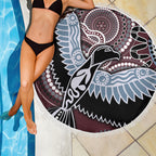 Aboriginal Pattern Bird Beach Blanket