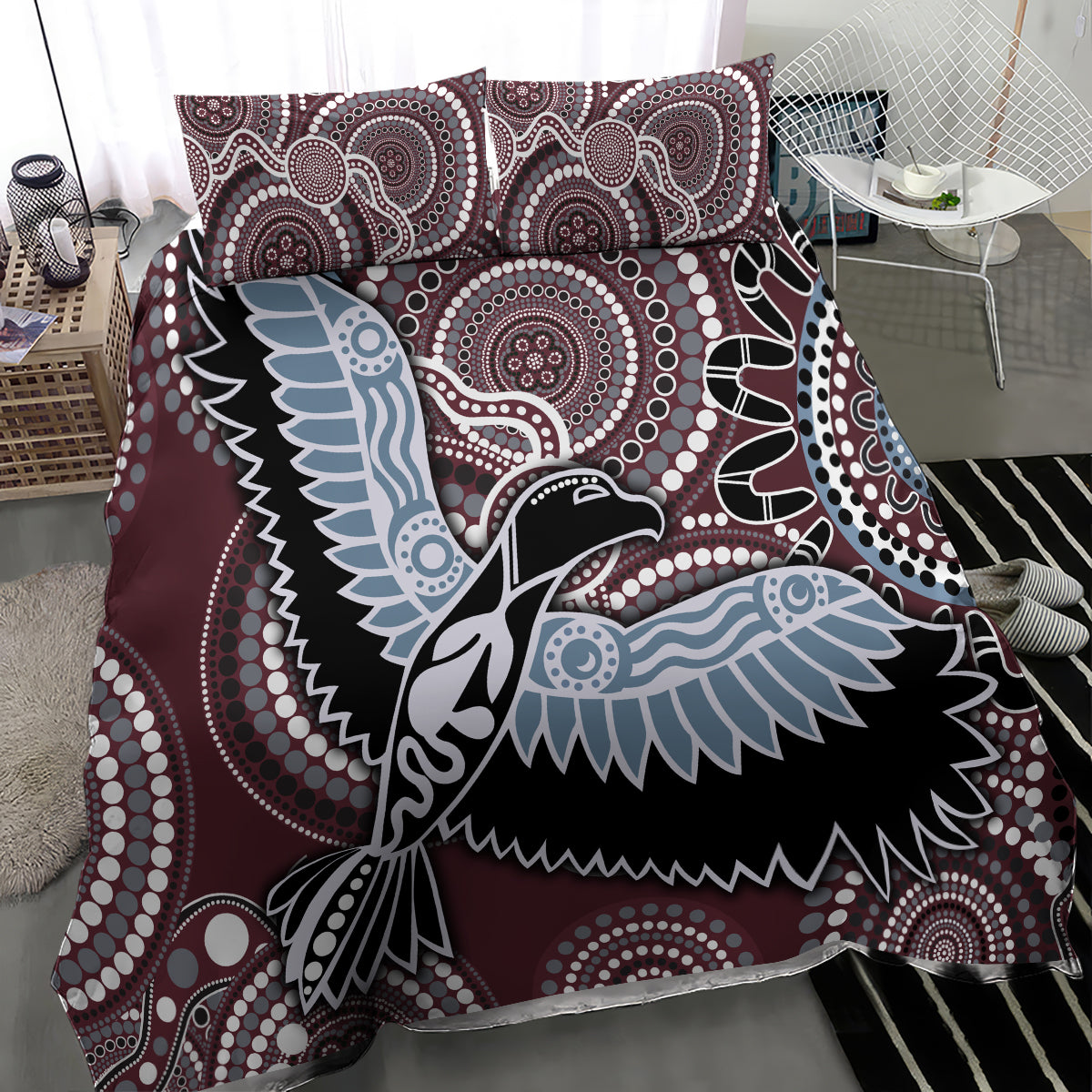 Aboriginal Pattern Bird Bedding Set