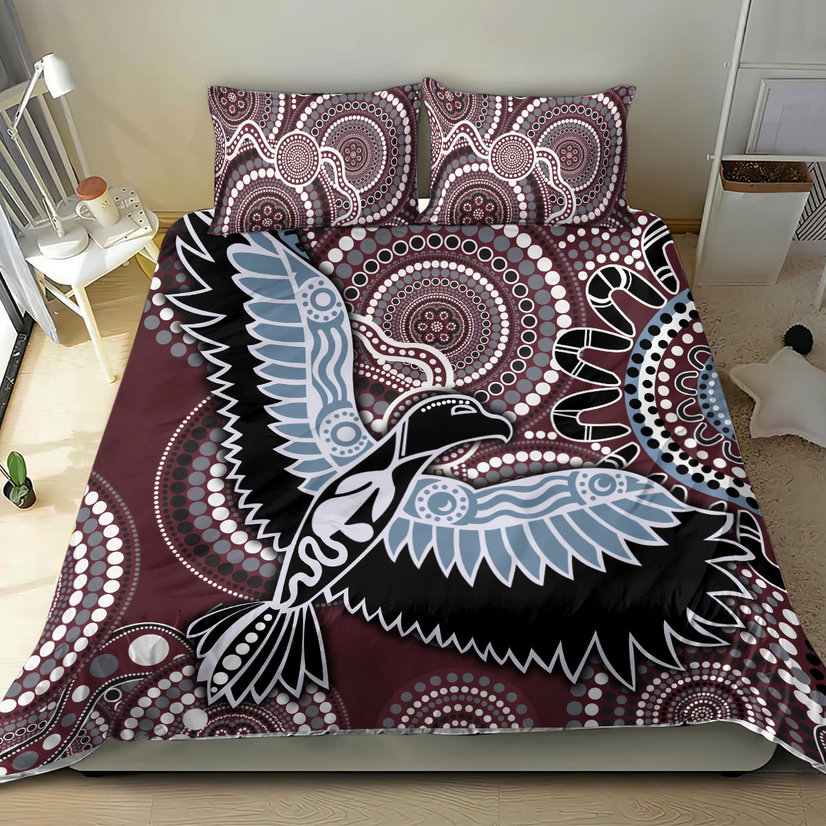 Aboriginal Pattern Bird Bedding Set