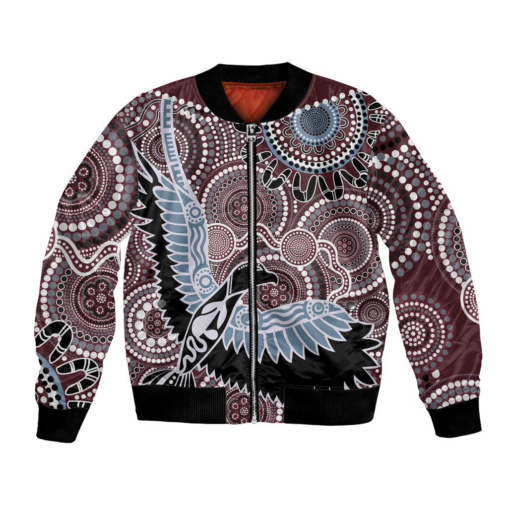 Aboriginal Pattern Bird Bomber Jacket