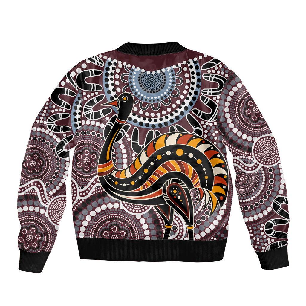 Aboriginal Pattern Bird Bomber Jacket