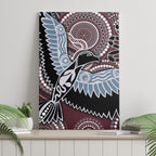 Aboriginal Pattern Bird Canvas Wall Art