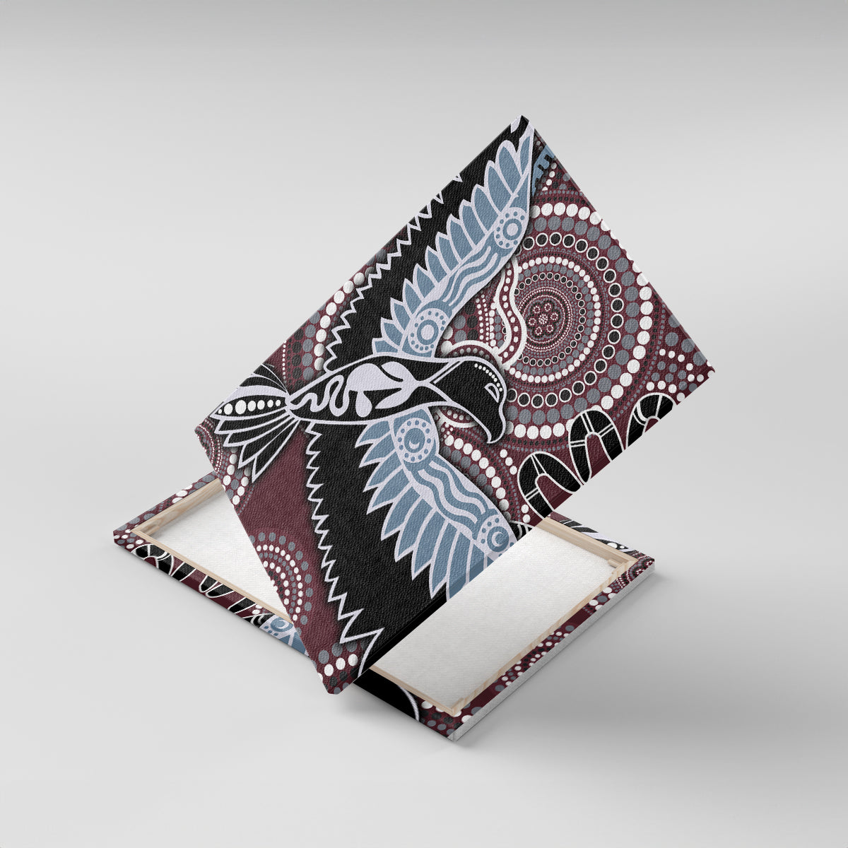 Aboriginal Pattern Bird Canvas Wall Art